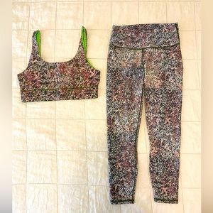 Fabletics reversible sports bra and leggings set